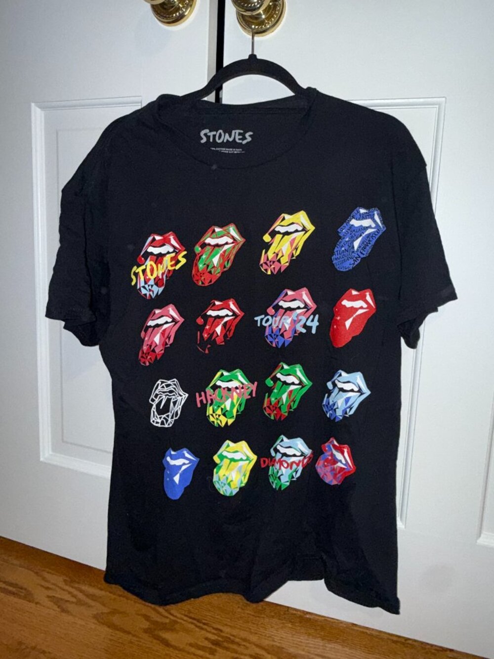Rolling Stones Hackney Diamonds Tour 2024 Official Merch T-Shirt Black L